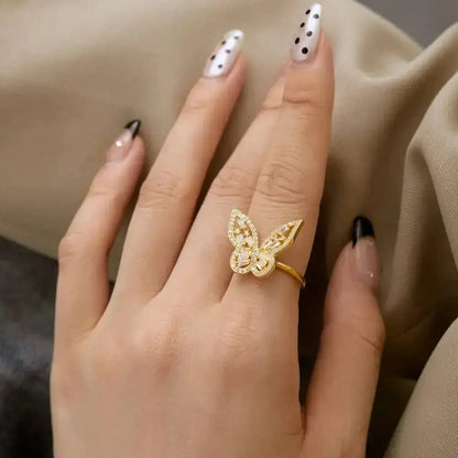 Lux Iced-Out Butterfly Ring shop name