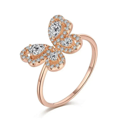 Luxury Dazzling Butterfly Ring