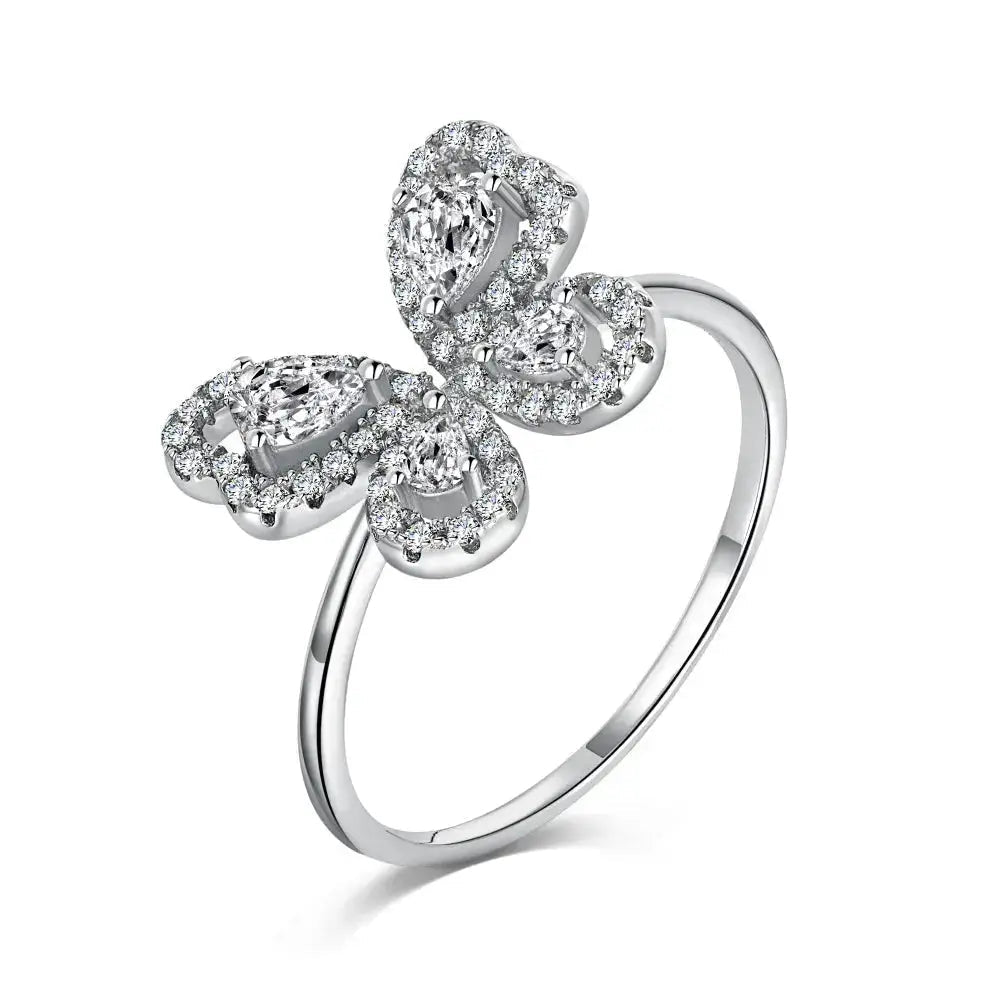 Luxury Dazzling Butterfly Ring