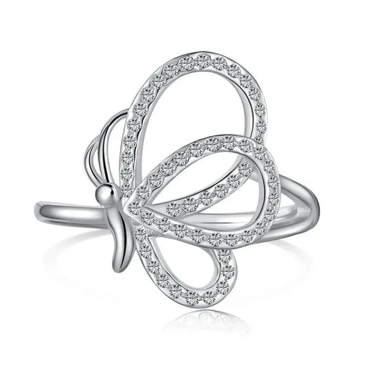 Luxury Hollow Butterfly Ring