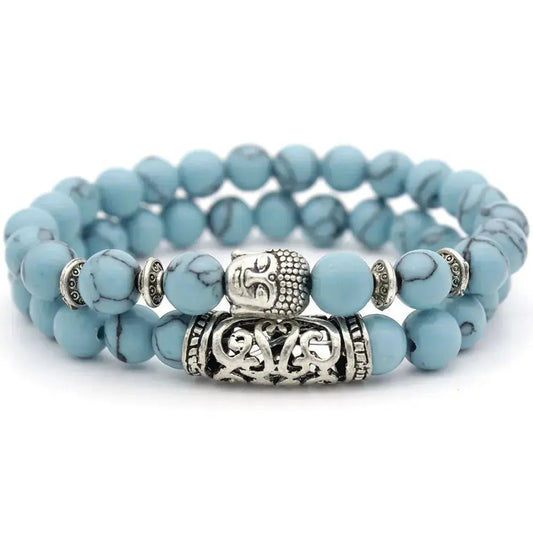 Men's Lava Stone Buddha Beads Bracele