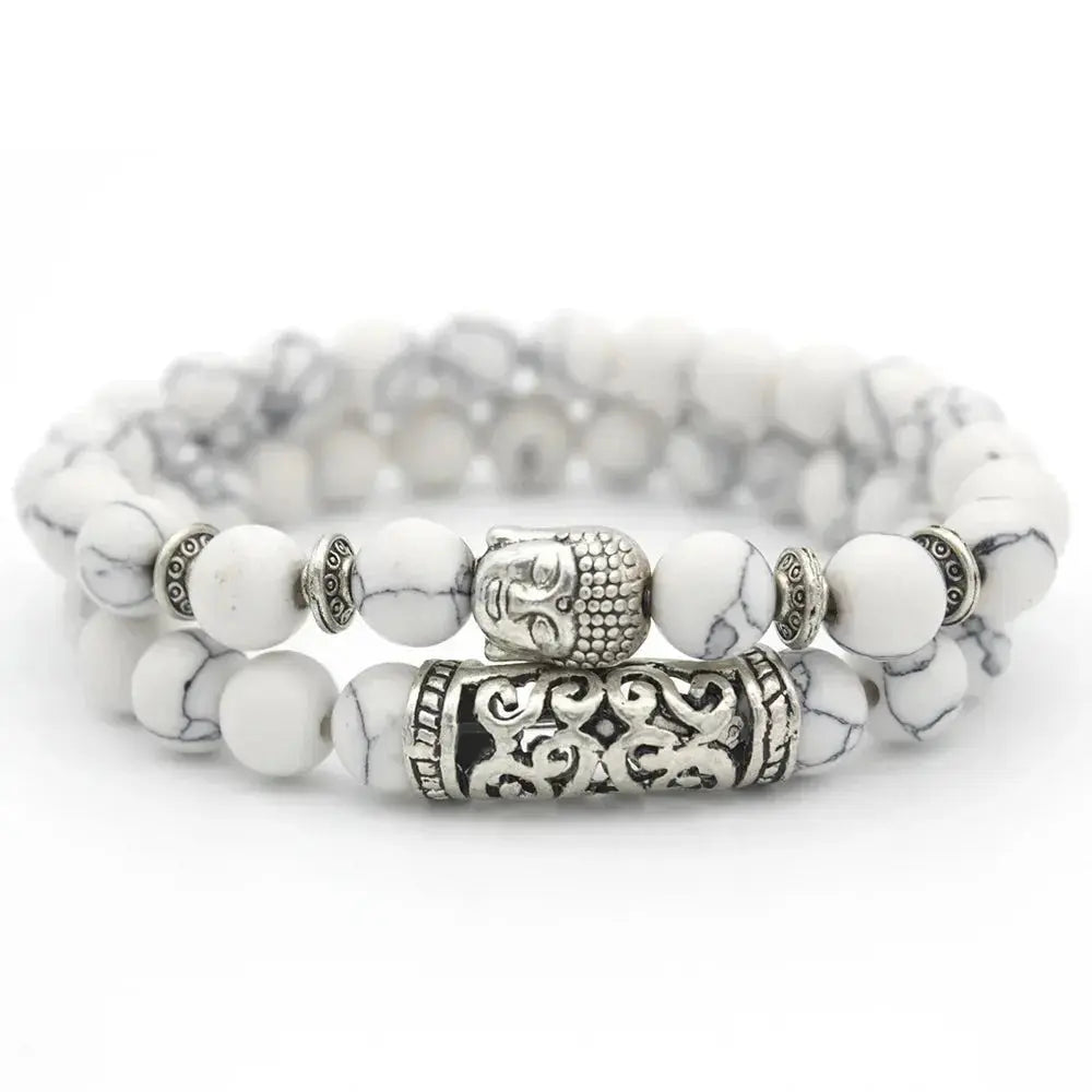 Men's Lava Stone Buddha Beads Bracele