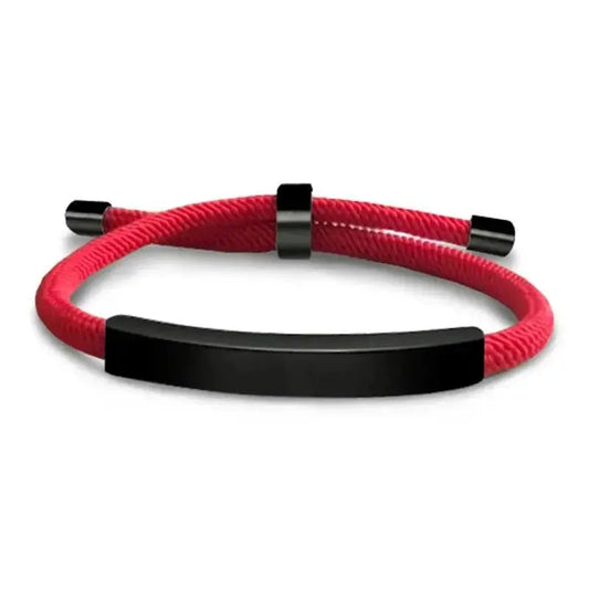 Milan Rope Engraved Bar Bracelet