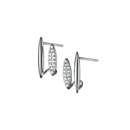 Modern Geometric Double Claw Stud Earrings shop name