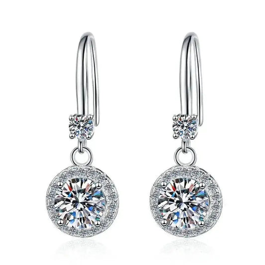 Moissanite Shiny Drop earrings