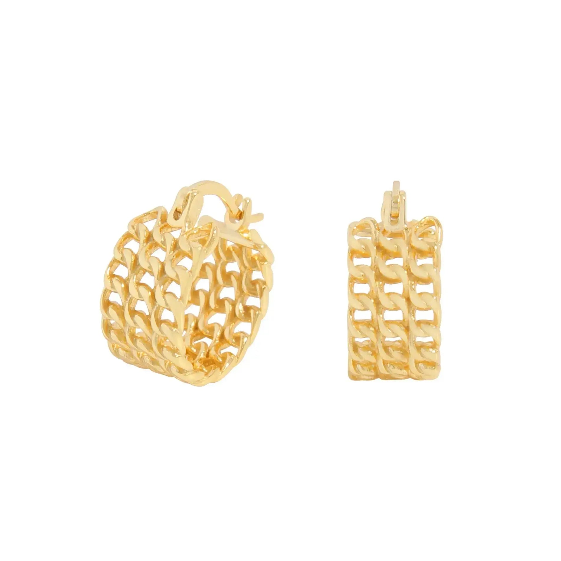 Net Weave Wide Hoop Earring shop name