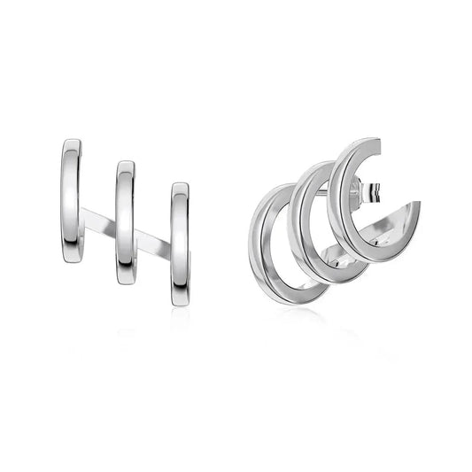 New Style Triple Claw Silver Earring