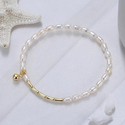 Nothing but Gold and Pearl Bracelet