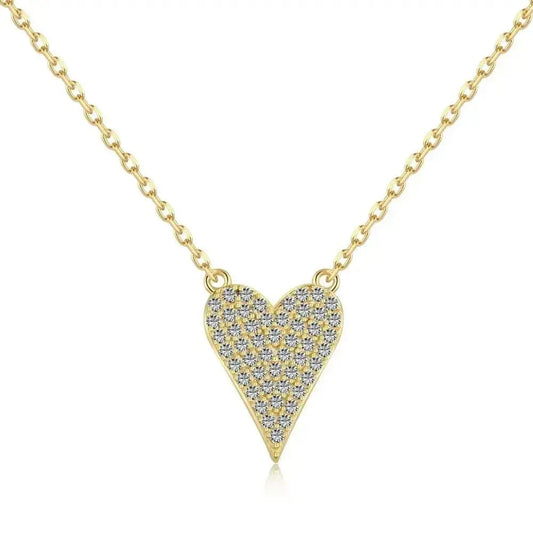 Pave Heart Elegant Necklace