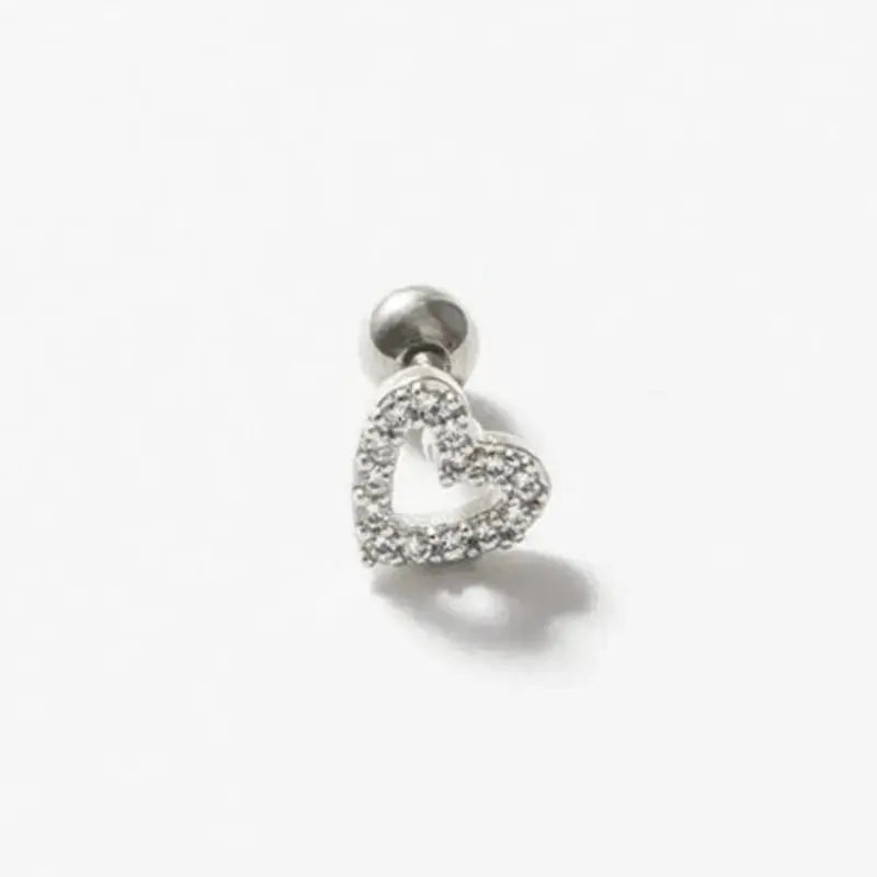 Pave Love Heart Stud shop name