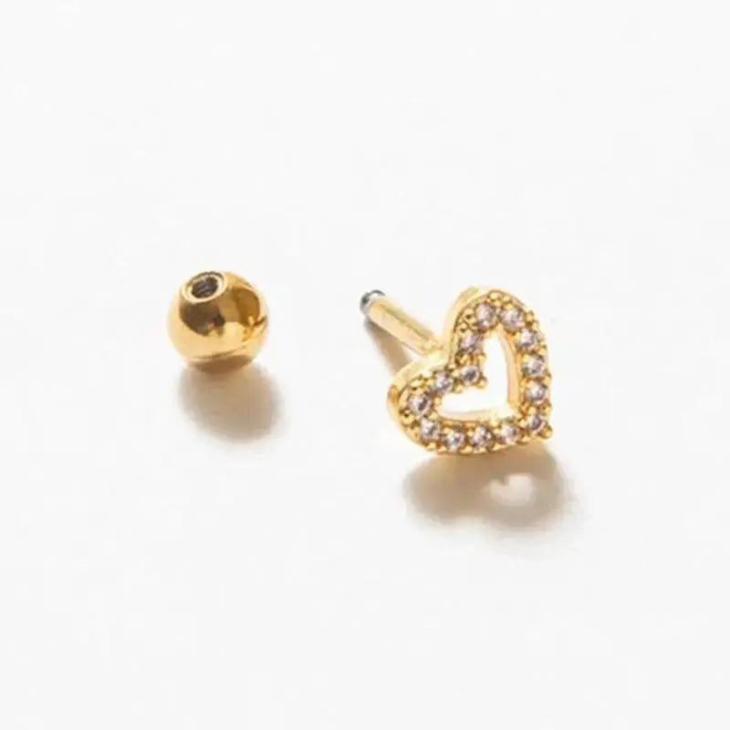 Pave Love Heart Stud shop name