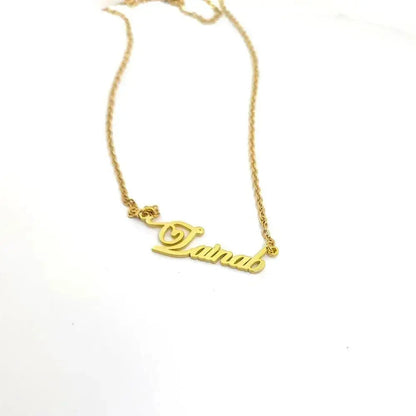 Personalised name necklace shop name