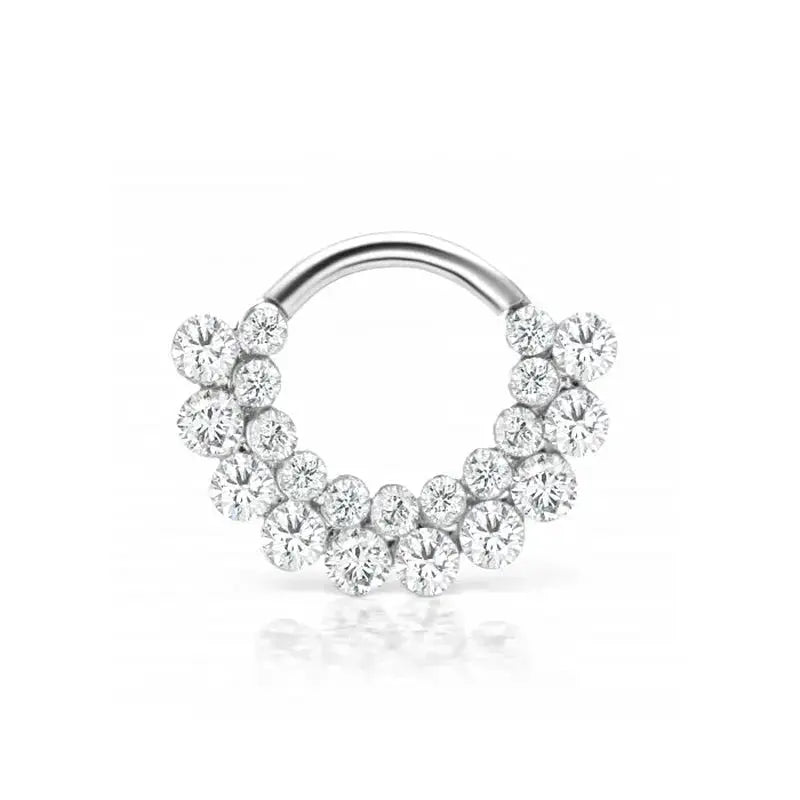 Princess Daith Hoop with Double Shine Earrings shop name