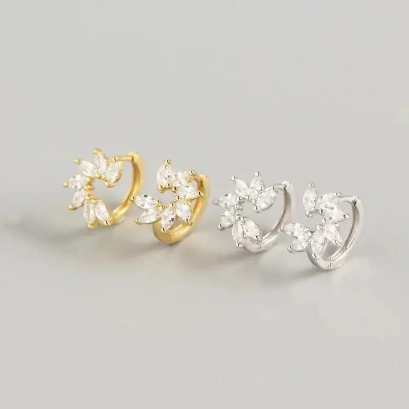 Radiance Flower Huggie Earrings shop name