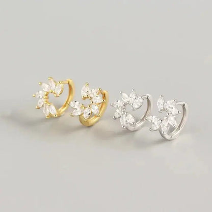 Radiance Flower Huggie Earrings shop name