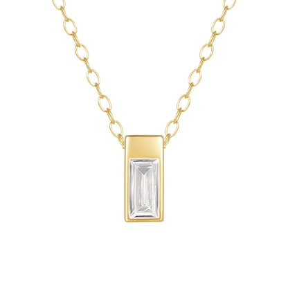 Rectangular modern pendant necklace