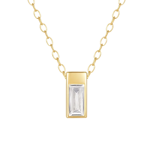 Rectangular modern pendant necklace