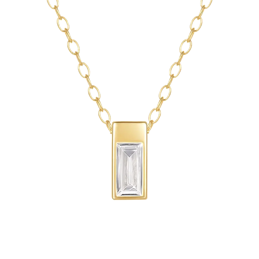 Rectangular modern pendant necklace