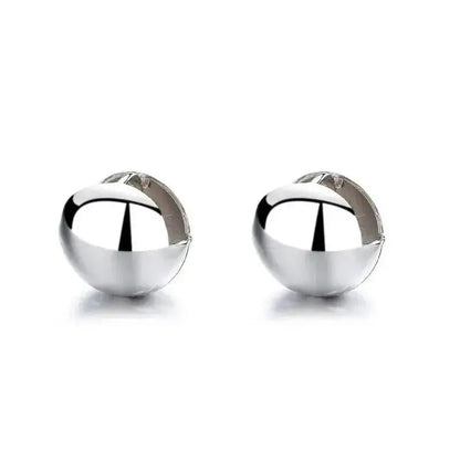 Round Big Ball Shiny Minimalist Hoop Earrings shop name