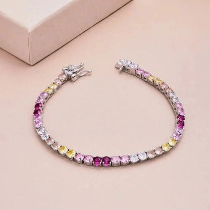 Round Cut Candy Tennis Bracelet