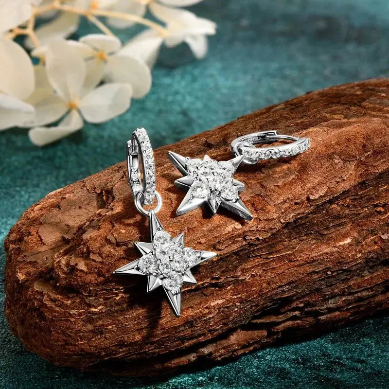 Moissanite Earrings on Sale Stars and Hoops shop name