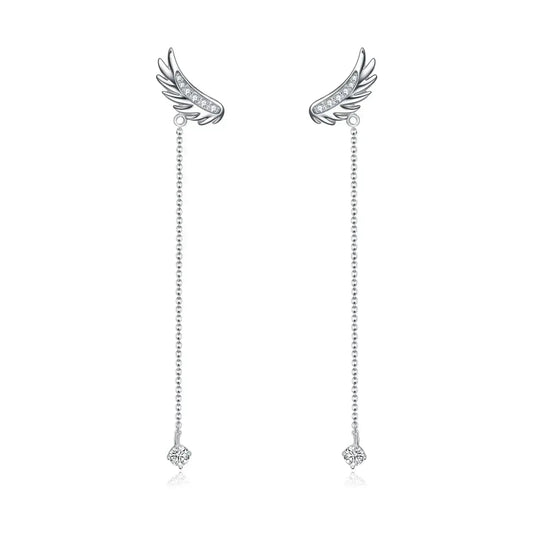 Silver Angel of the Dangle Earrings