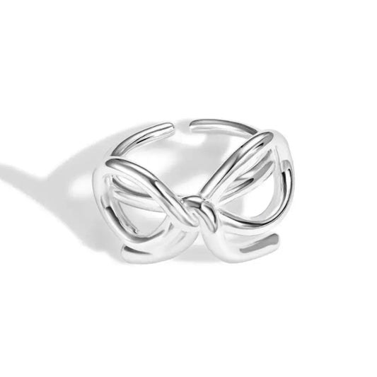 Silver Bow Statement Ring