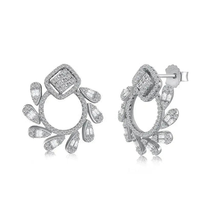 Silver Crystal Statement Earrings shop name