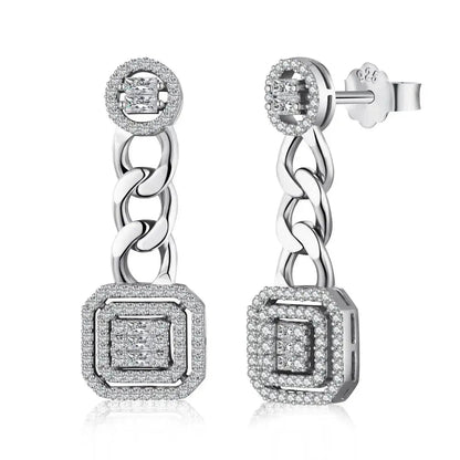 Silver Crystal Statement Earrings shop name