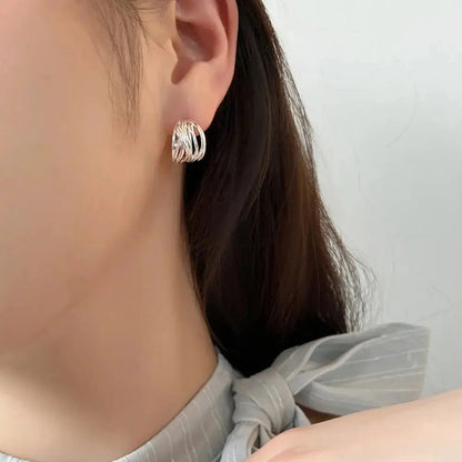 Silver Dome Chunky Earrings shop name