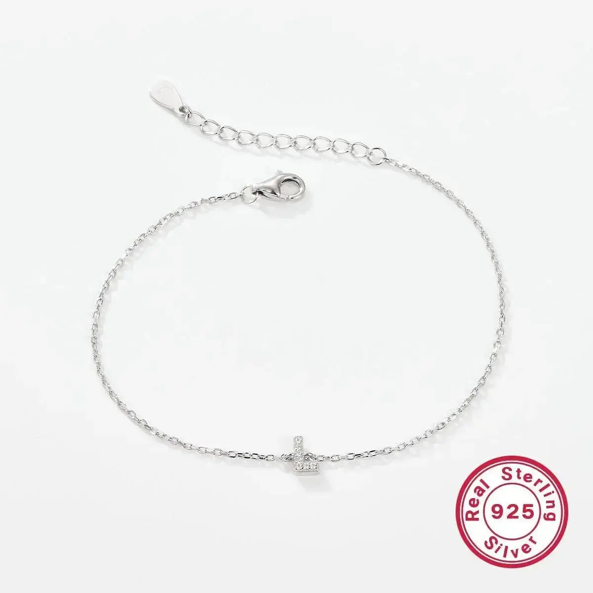 Silver Letter Charm Bracelet