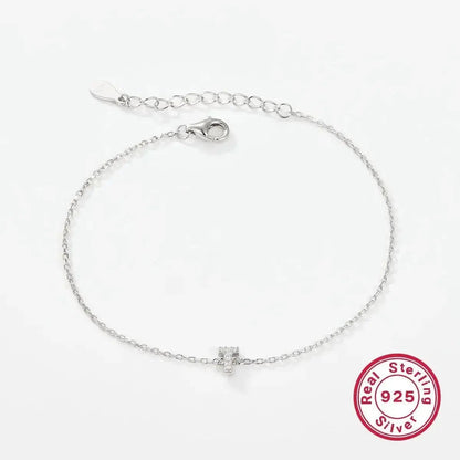 Silver Letter Charm Bracelet