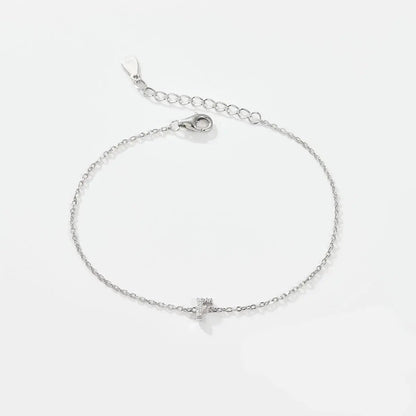 Silver Letter Charm Bracelet