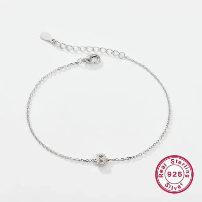 Silver Letter Charm Bracelet