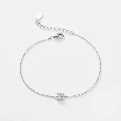 Silver Letter Charm Bracelet