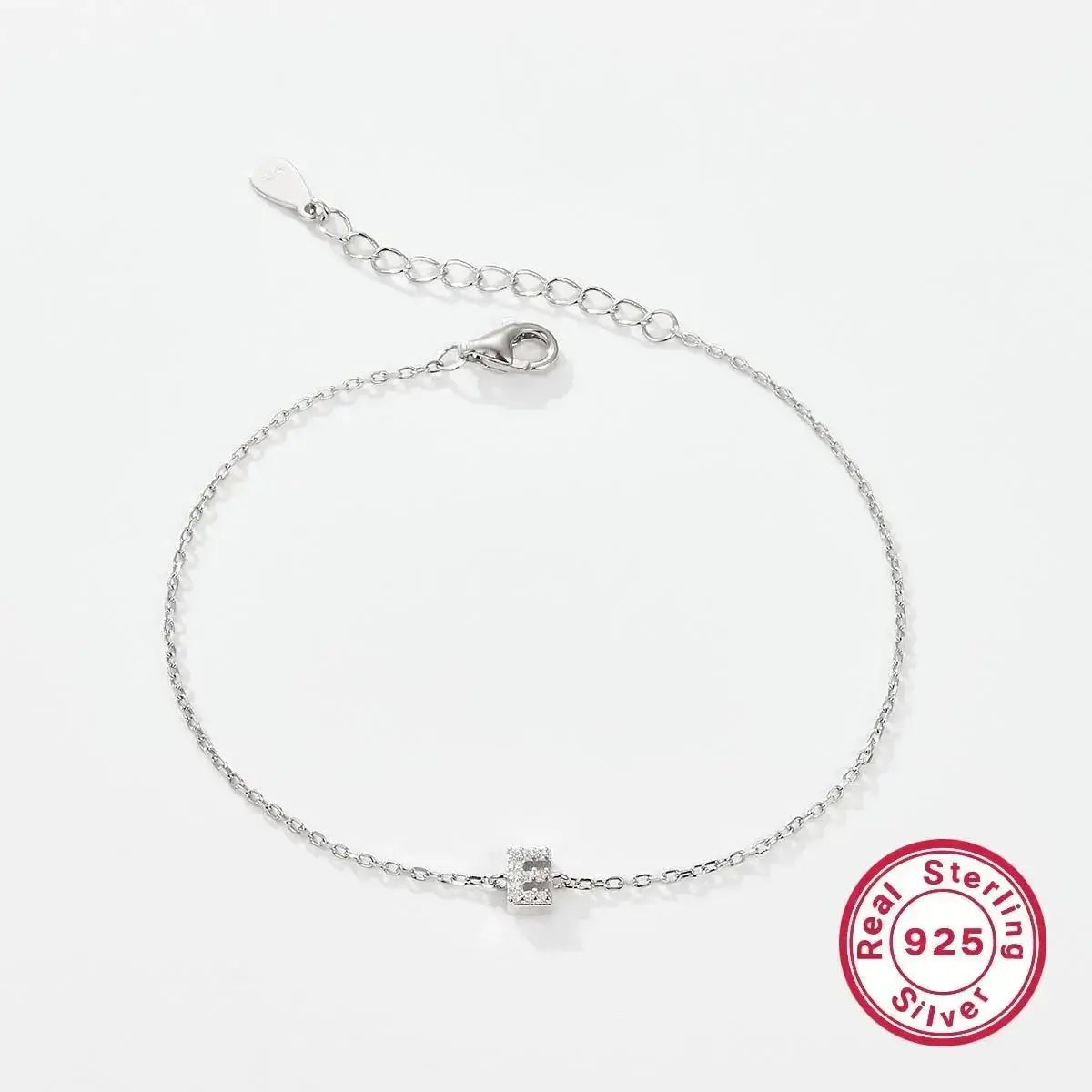 Silver Letter Charm Bracelet