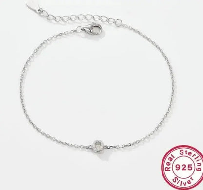 Silver Letter Charm Bracelet