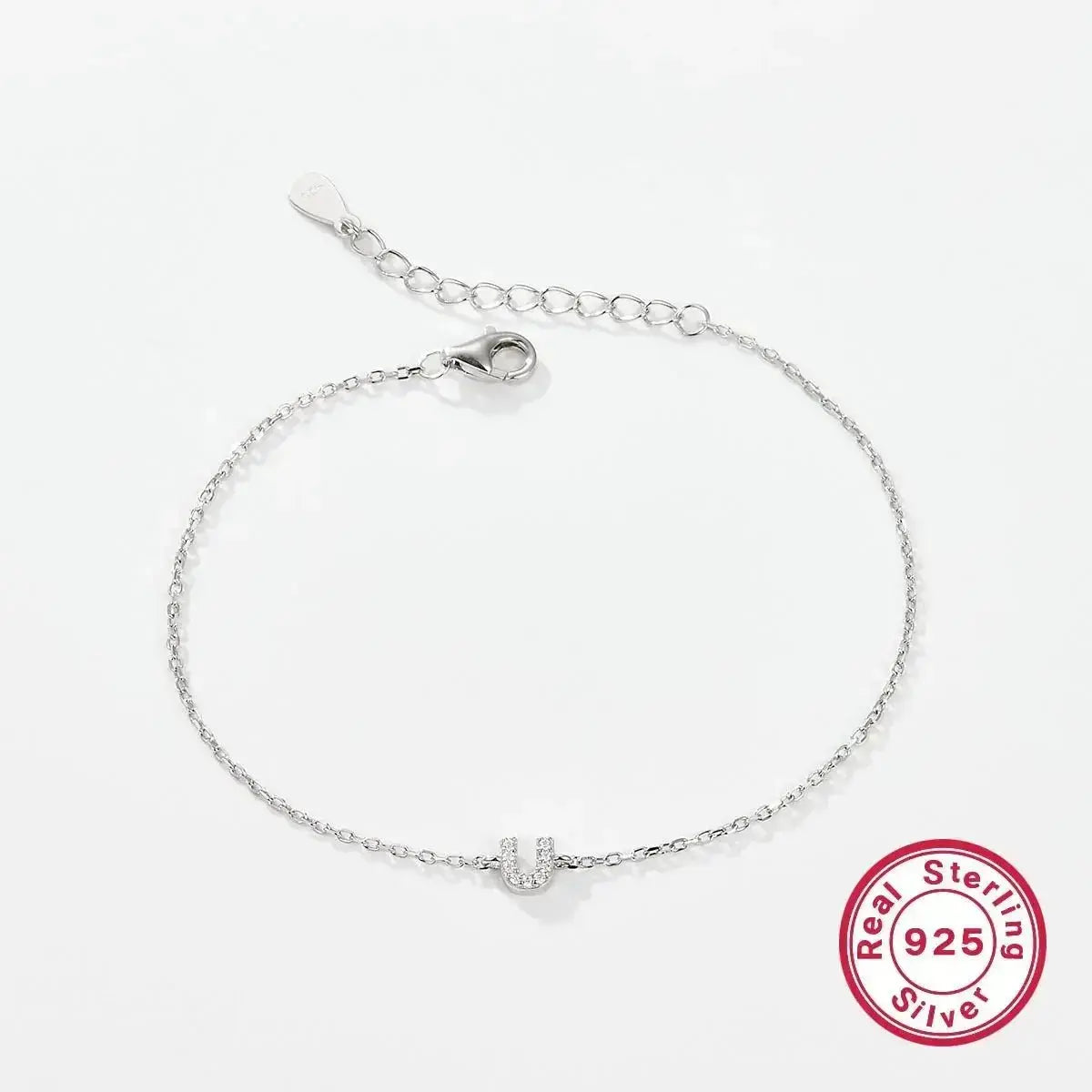 Silver Letter Charm Bracelet