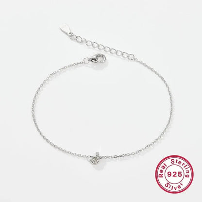 Silver Letter Charm Bracelet