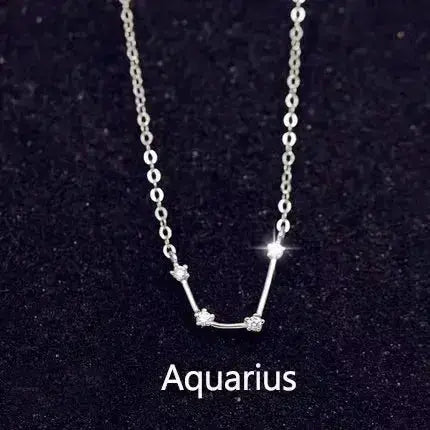 Silver Zodiac Minimalist Necklace shop name