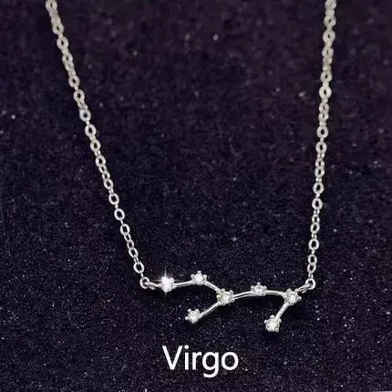 Silver Zodiac Minimalist Necklace shop name