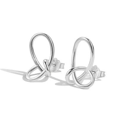 Simply Modern Silver Knot Stud Earrings shop name