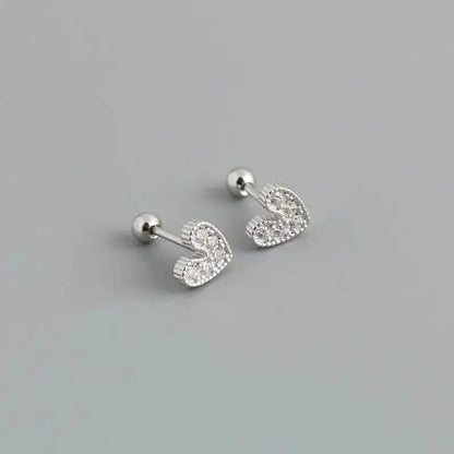 Small Heart Pave Studs