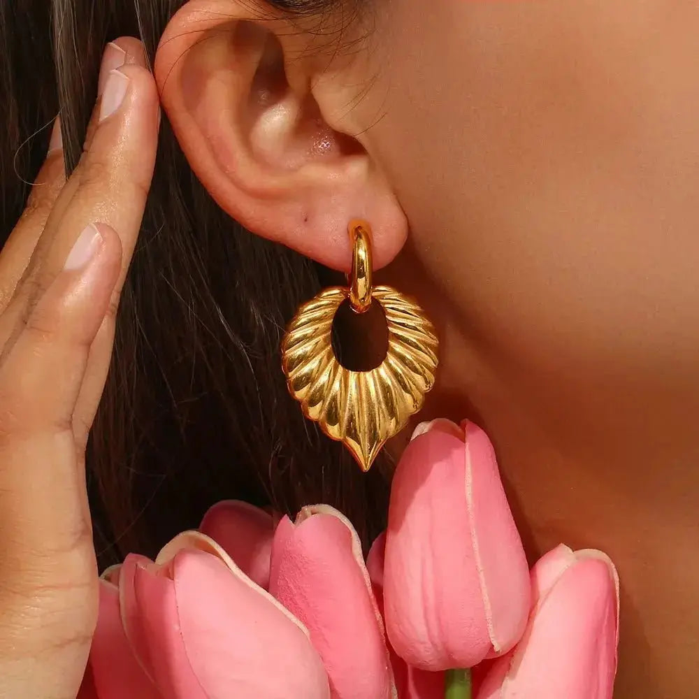 Statement Fashion Leaf Earrings shop name