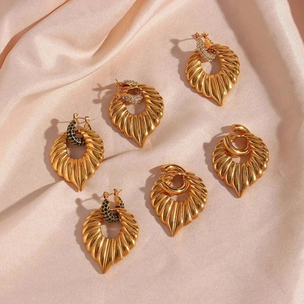 Statement Fashion Leaf Earrings shop name