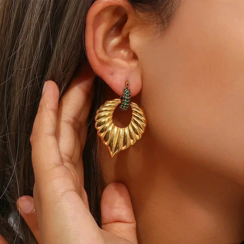 Statement Fashion Leaf Earrings shop name