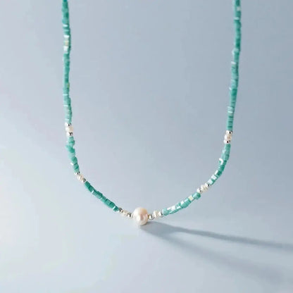 Summer Blue Lagoon Accent Pearl Necklace shop name