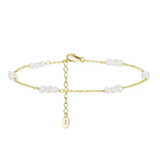 Summer Dainty Pearl Anklet