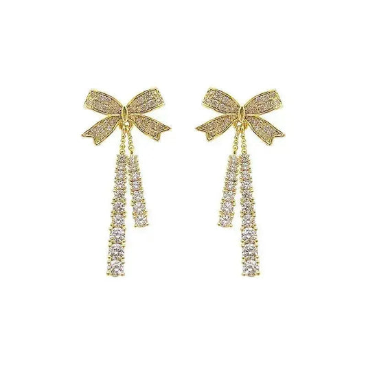 Super Special Ribbons and Bows Pave Earrings shop name