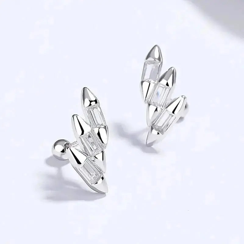 Three Marquis Wing Shape Stud Earrings shop name